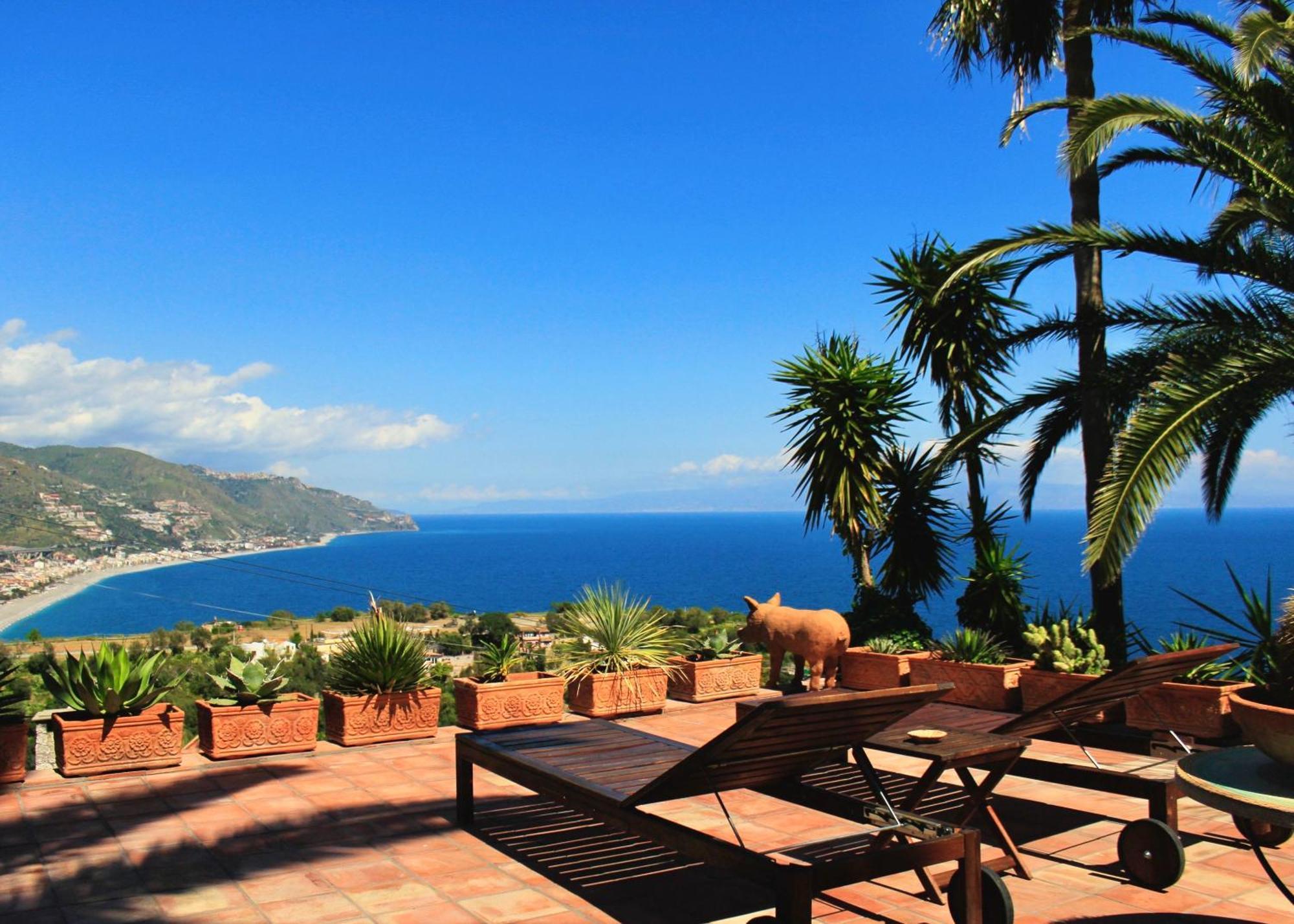 Villa Lou Taormina Private Villa With Panoramic Sea View Pool Exterior photo