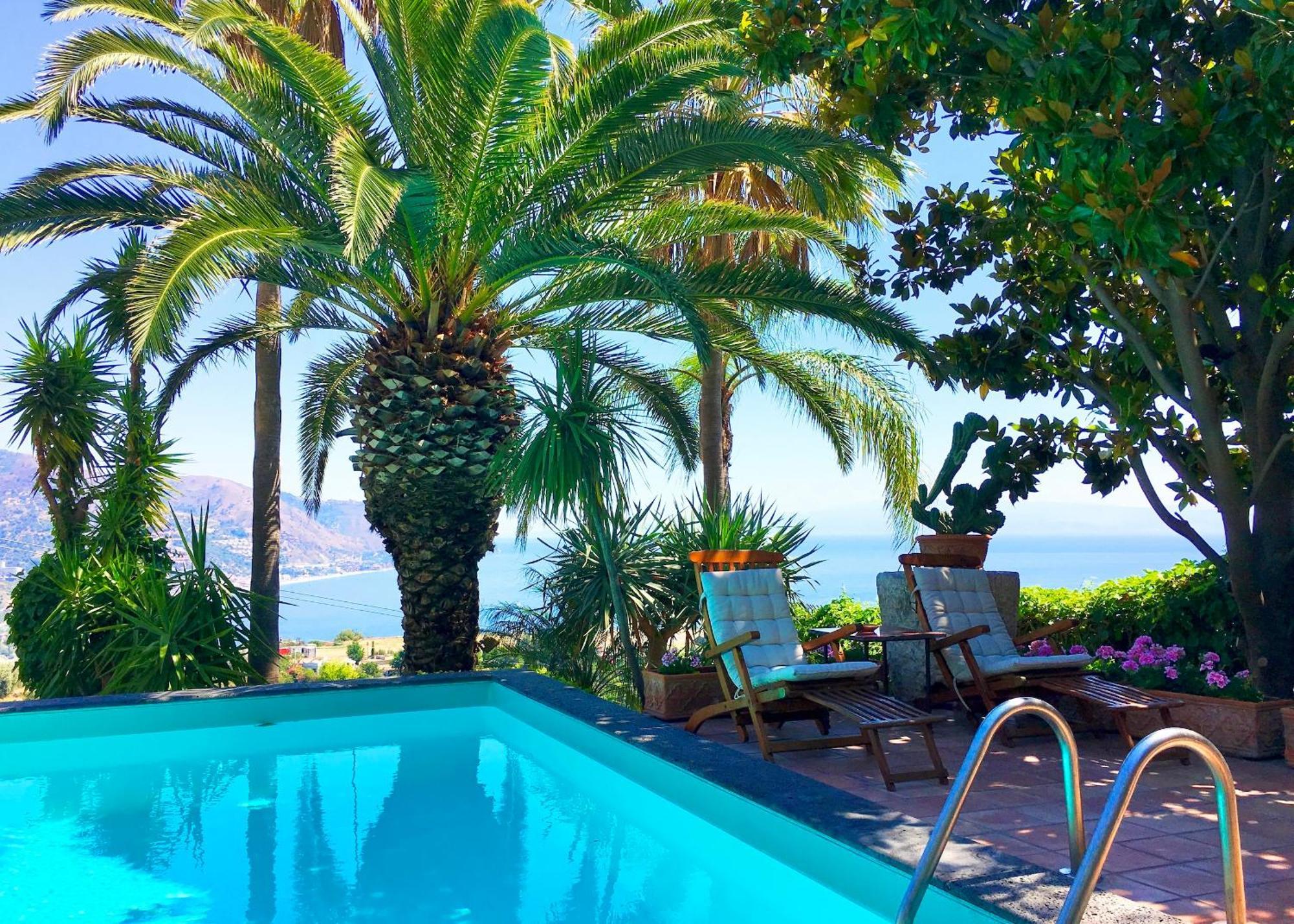 Villa Lou Taormina Private Villa With Panoramic Sea View Pool Exterior photo