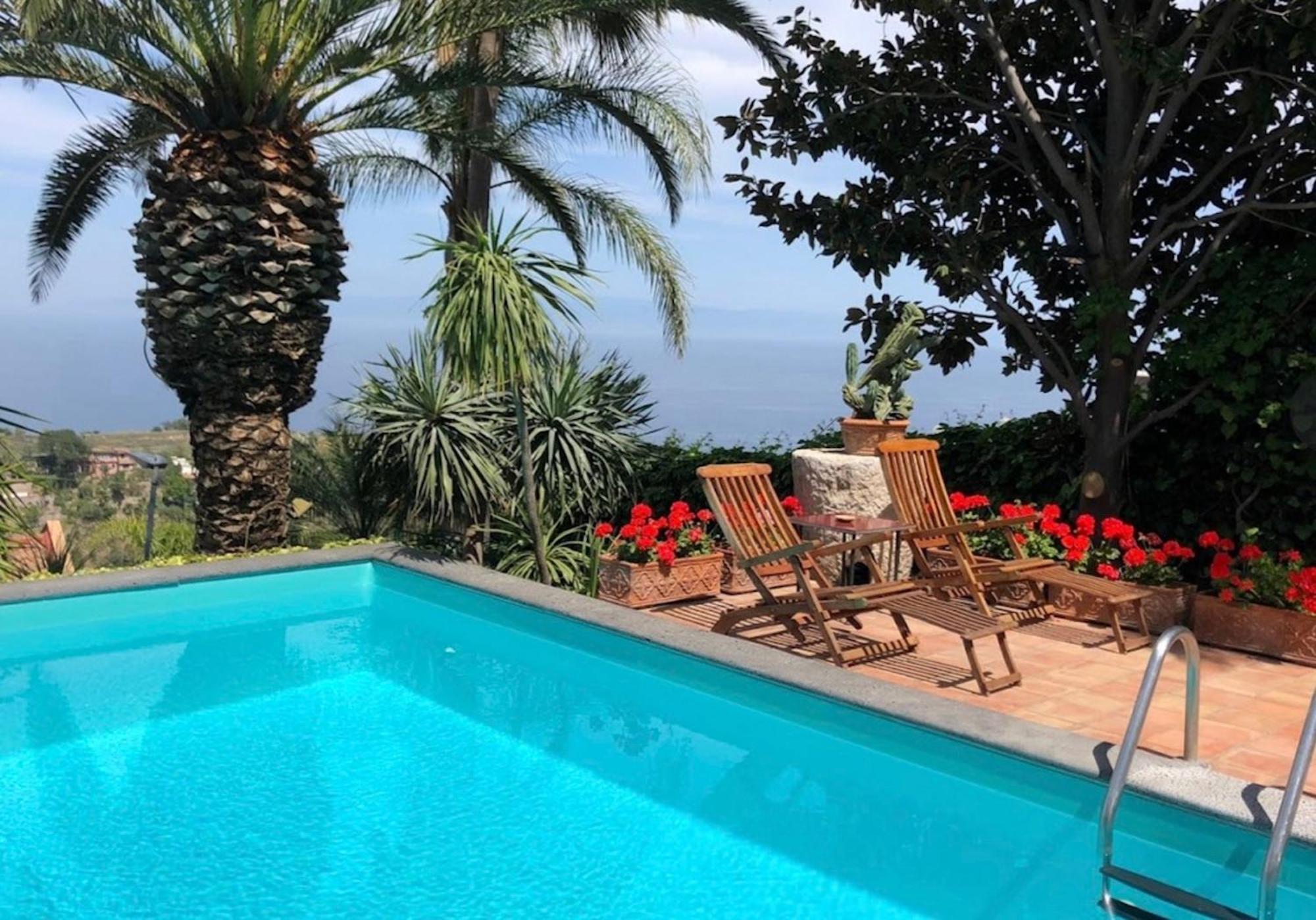 Villa Lou Taormina Private Villa With Panoramic Sea View Pool Exterior photo