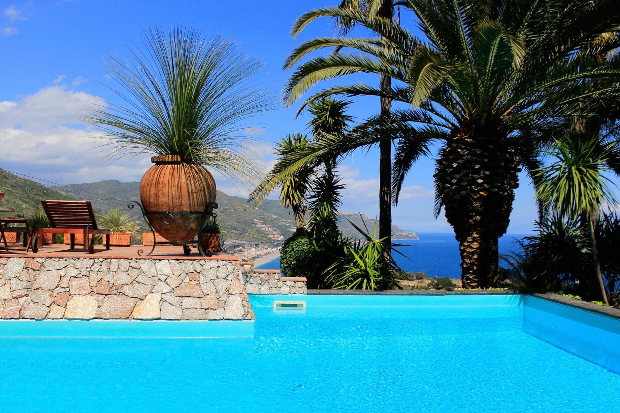 Villa Lou Taormina Private Villa With Panoramic Sea View Pool Exterior photo