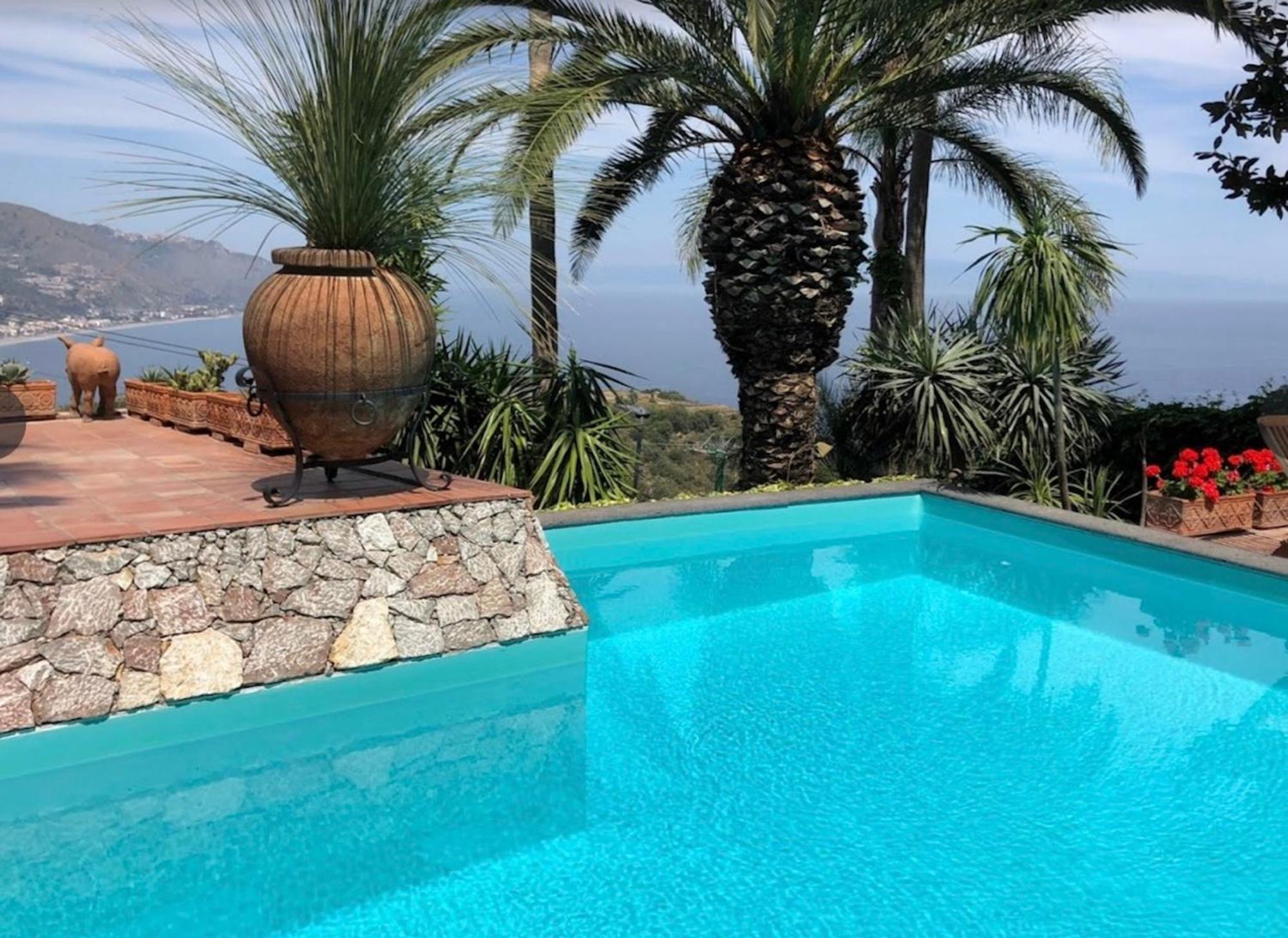 Villa Lou Taormina Private Villa With Panoramic Sea View Pool Exterior photo